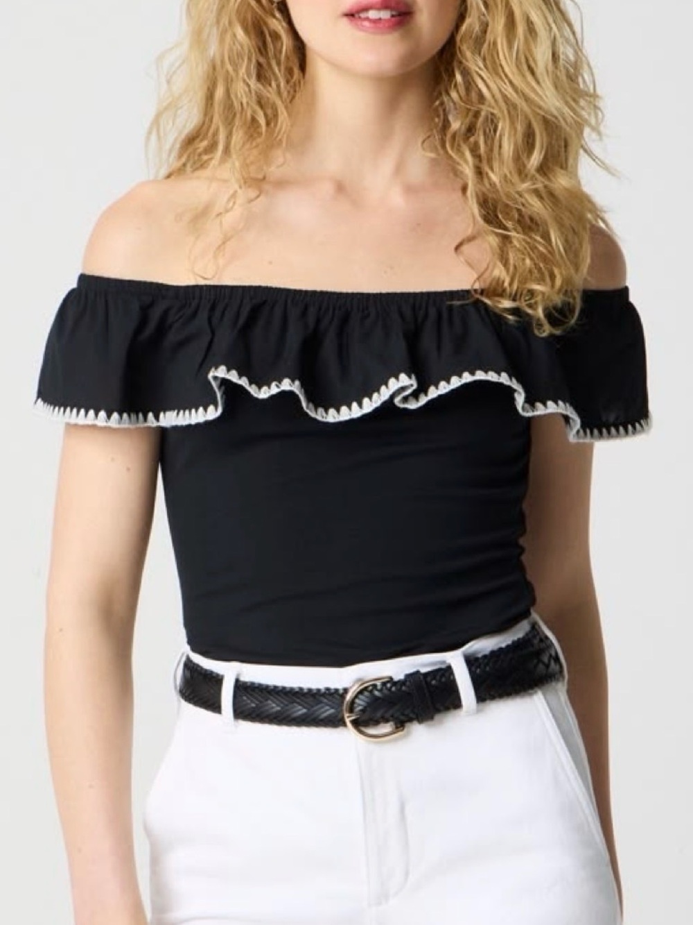 J. Crew Off The Shoulder Ruffle Top